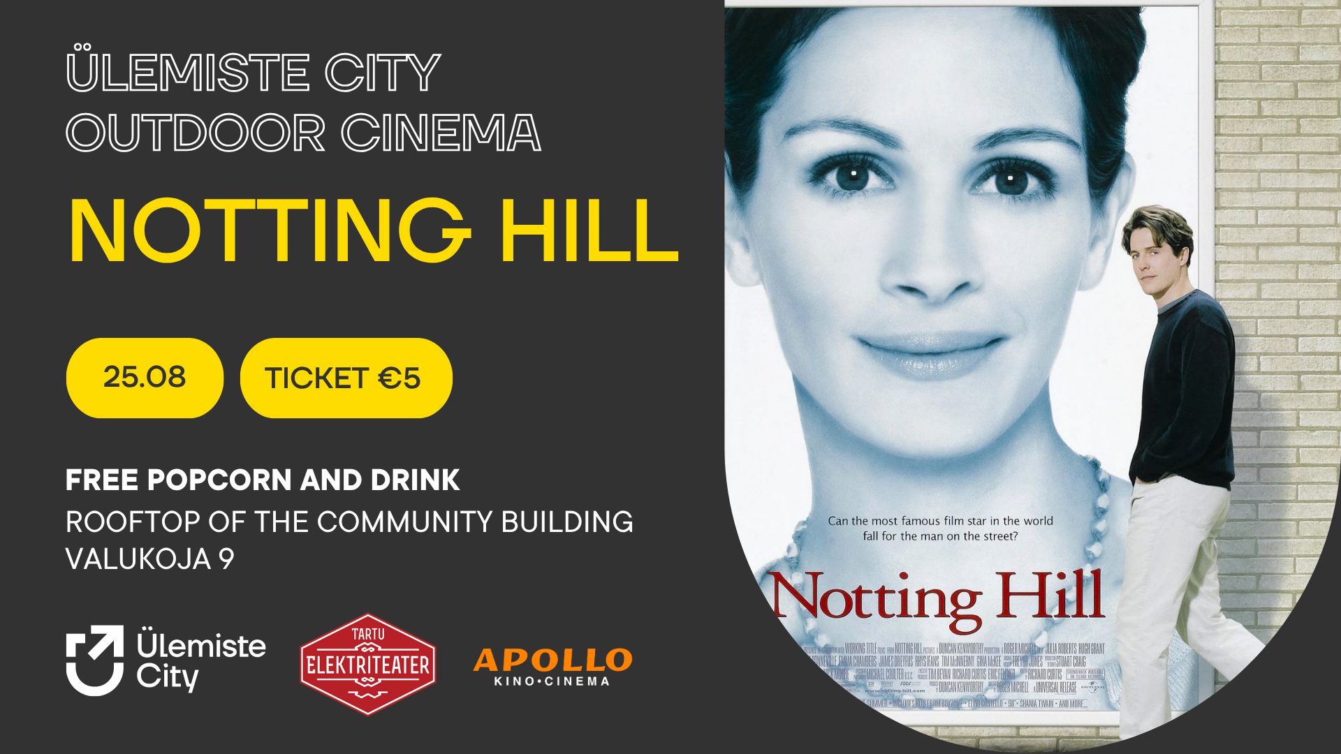 Ülemiste City Outdoor Cinema | Notting Hill