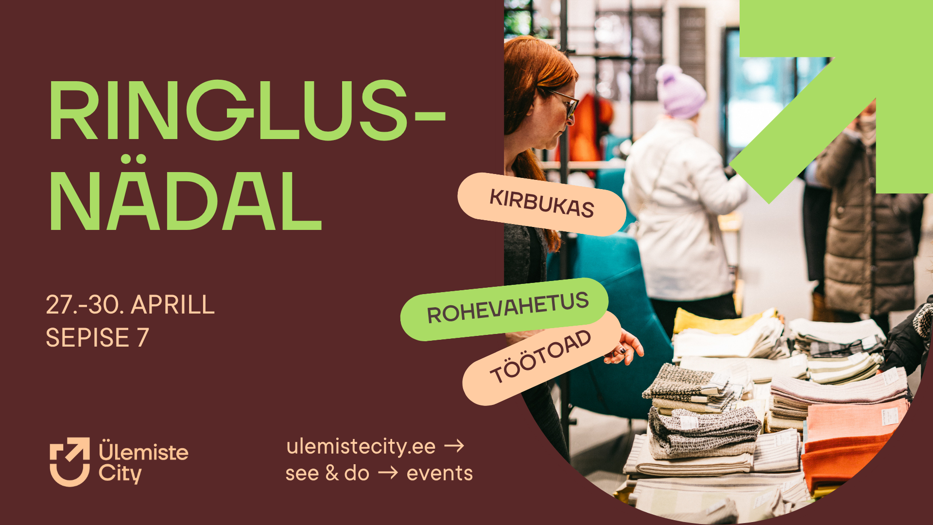 Ülemiste City Ringlusnädal – töötoad, rohevahetus ja kirbuturg 