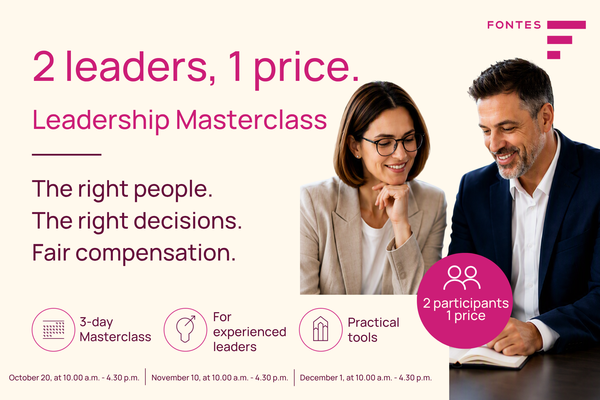 Leadership Masterclass: “Right People. Right Decisions. Fair Pay.”