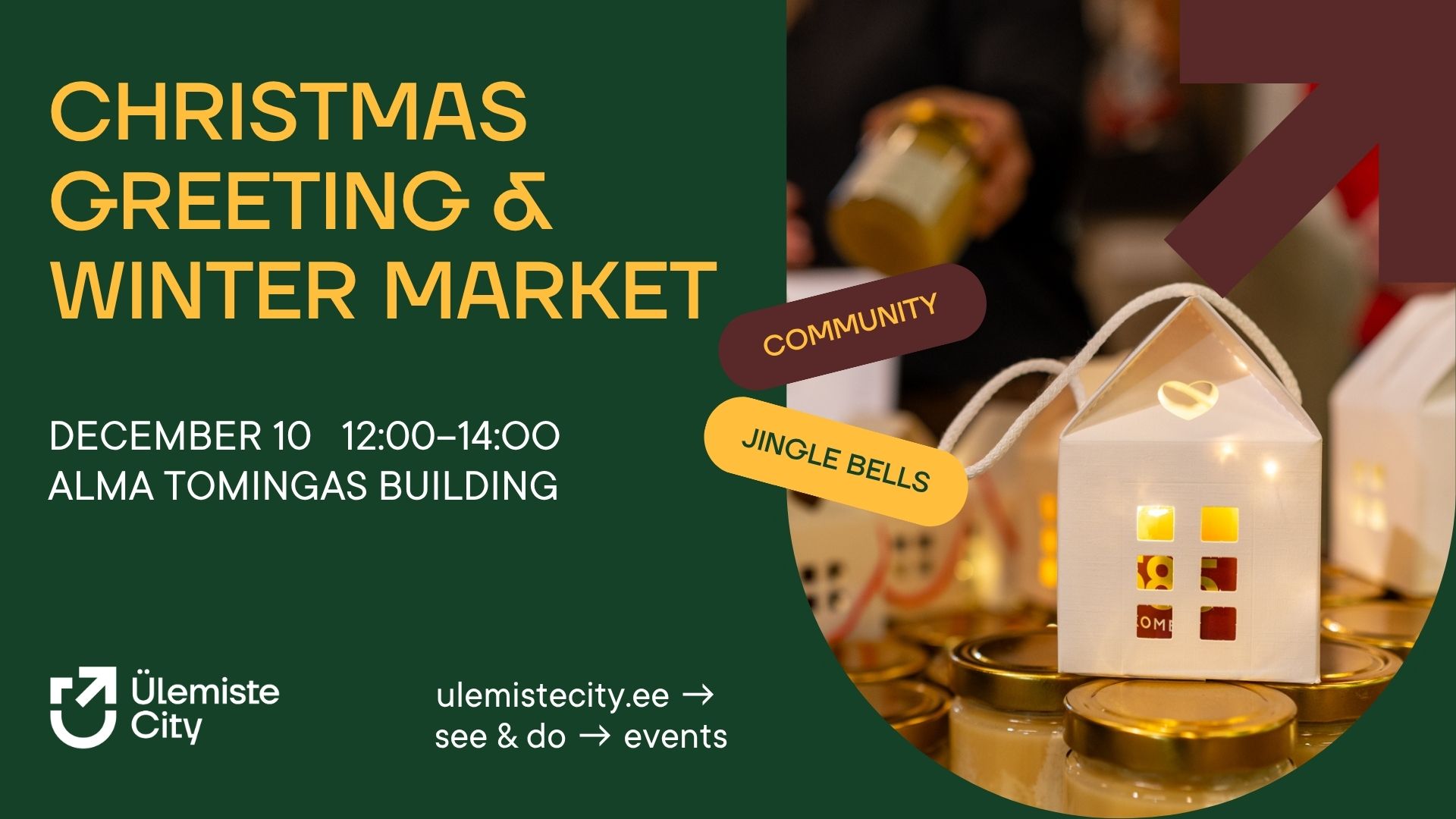 Christmas Greeting and winter market